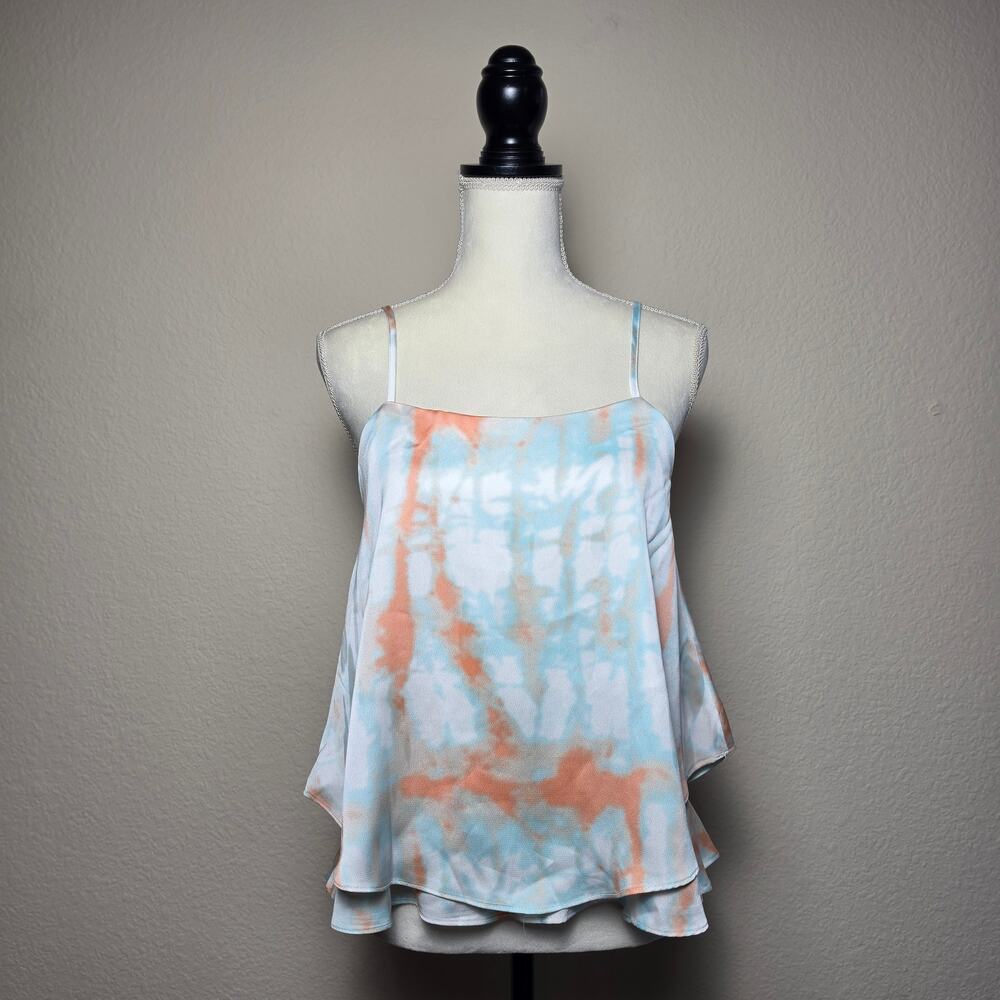 She + Sky Women's Multicolor Tie Dye Cami Small